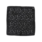 Dolce & Gabbana Black White Printed Square Men Foulard Scarf MS7225