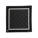 Dolce & Gabbana Black White Printed Square Foulard Scarf MS7236