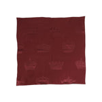Dolce & Gabbana Maroon Silk Crown Square Men Foulard Scarf MS7245