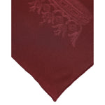 Dolce & Gabbana Maroon Silk Crown Square Men Foulard Scarf MS7245