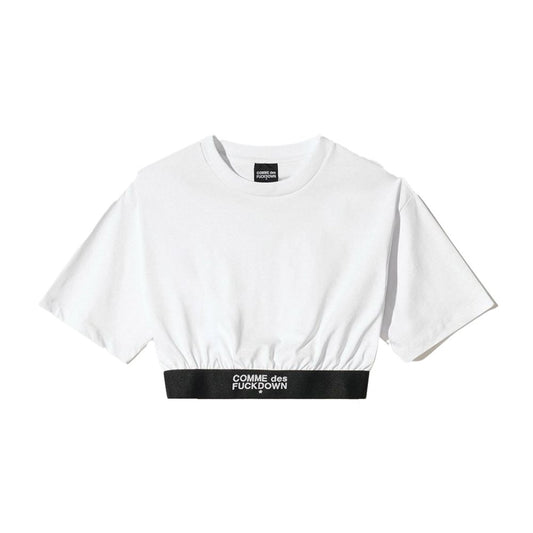 Comme Des Fuckdown White Cotton Women T-Shirt