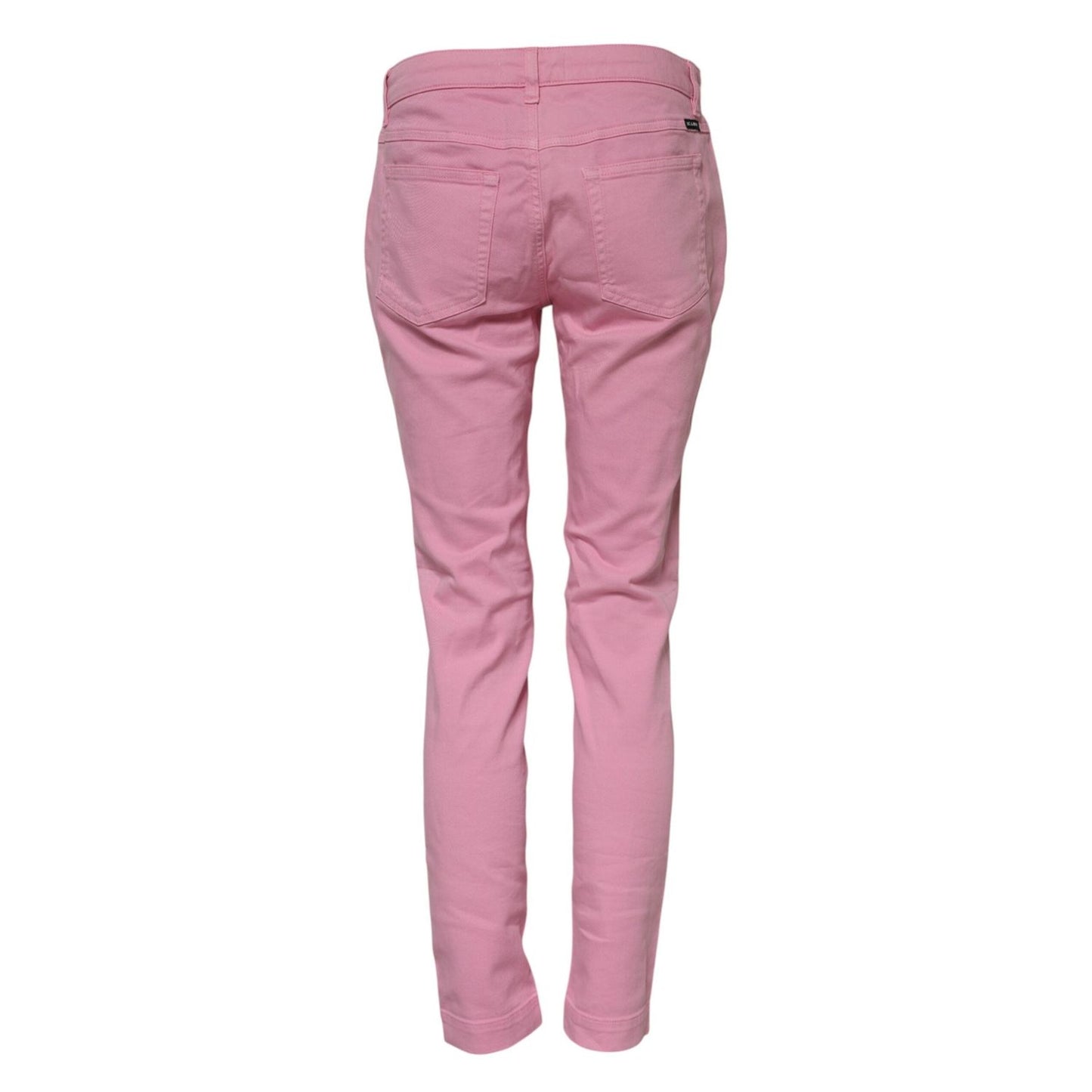 Dolce & Gabbana Pink Cotton PRETTY Skinny Denim Jeans PAN76296-42