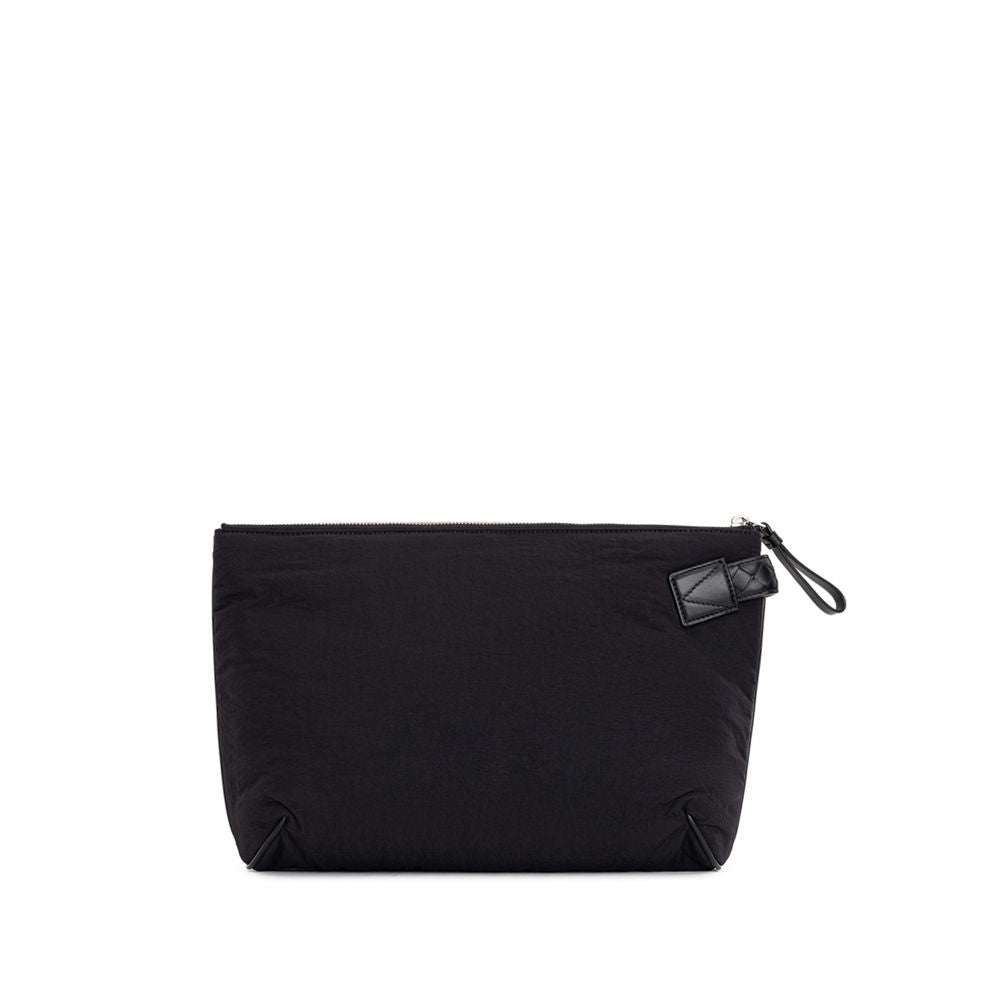 Bottega Veneta Black Nylon Clutch Bag