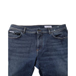 Dolce & Gabbana Blue Cotton Mid Waisted Straight Denim Jeans PAN76404-56