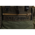 Dolce & Gabbana Military Green Patchwork Rucksack Backpack Bag BAG4638