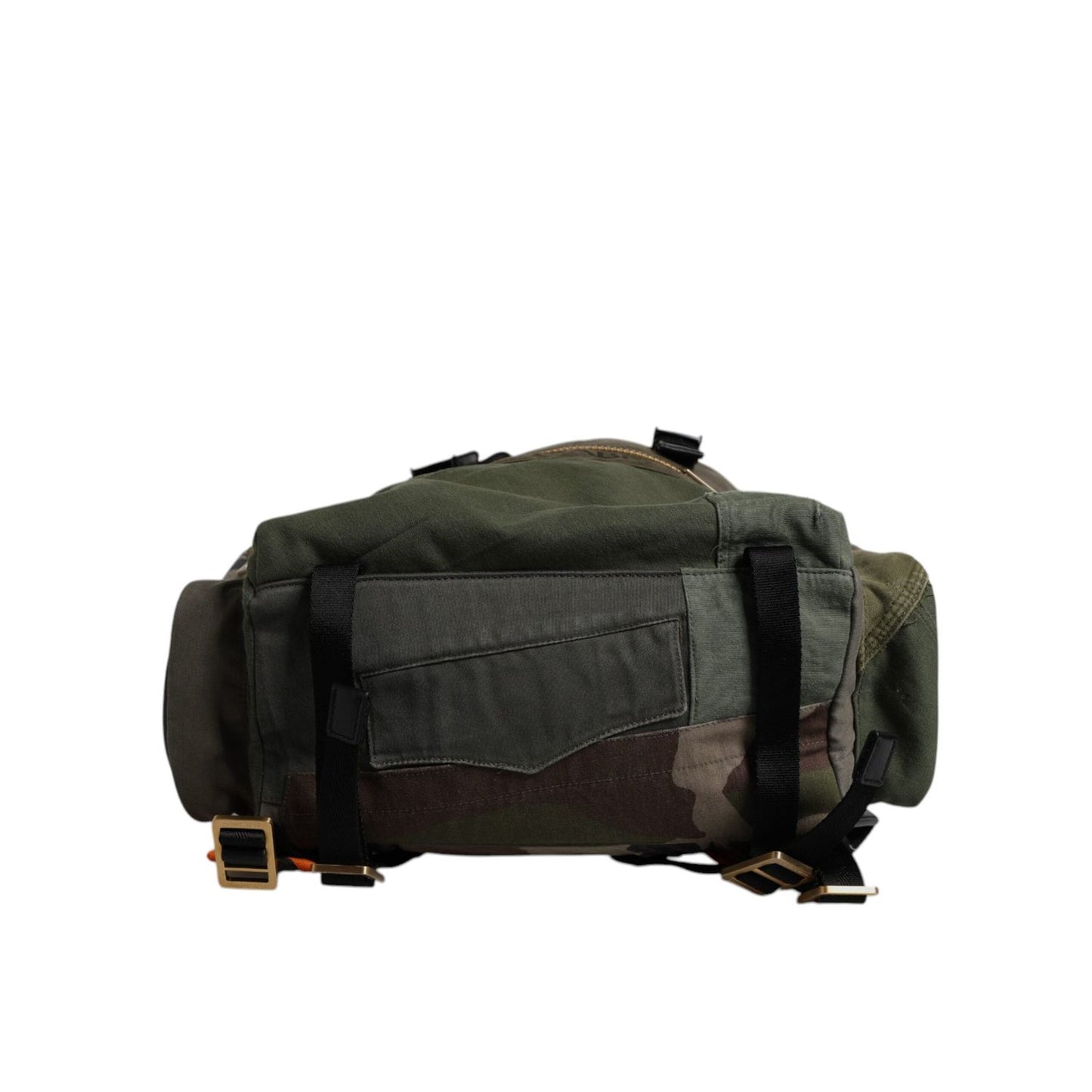 Dolce & Gabbana Military Green Patchwork Rucksack Backpack Bag BAG4638