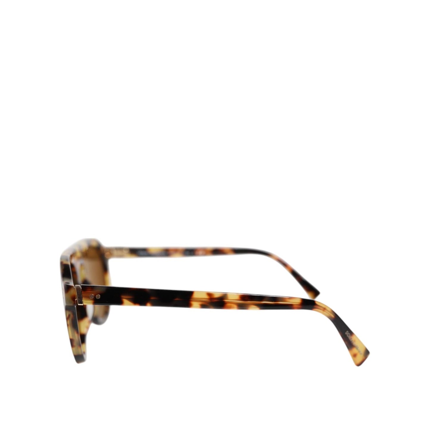 Dolce & Gabbana Brown Acetate Round Leopard Print Eyewear Sunglasses