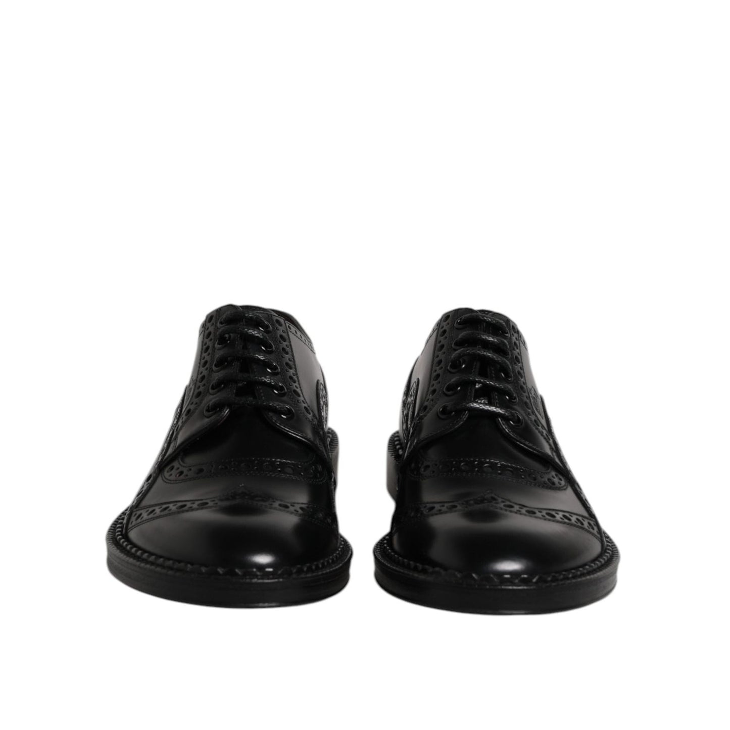 Dolce & Gabbana Black Calf Leather Derby Formal Dress Shoes