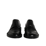 Dolce & Gabbana Black Calf Leather Derby Formal Dress Shoes