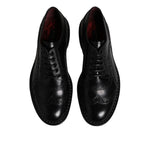 Dolce & Gabbana Black Calf Leather Derby Formal Dress Shoes
