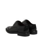 Dolce & Gabbana Black Calf Leather Derby Formal Dress Shoes
