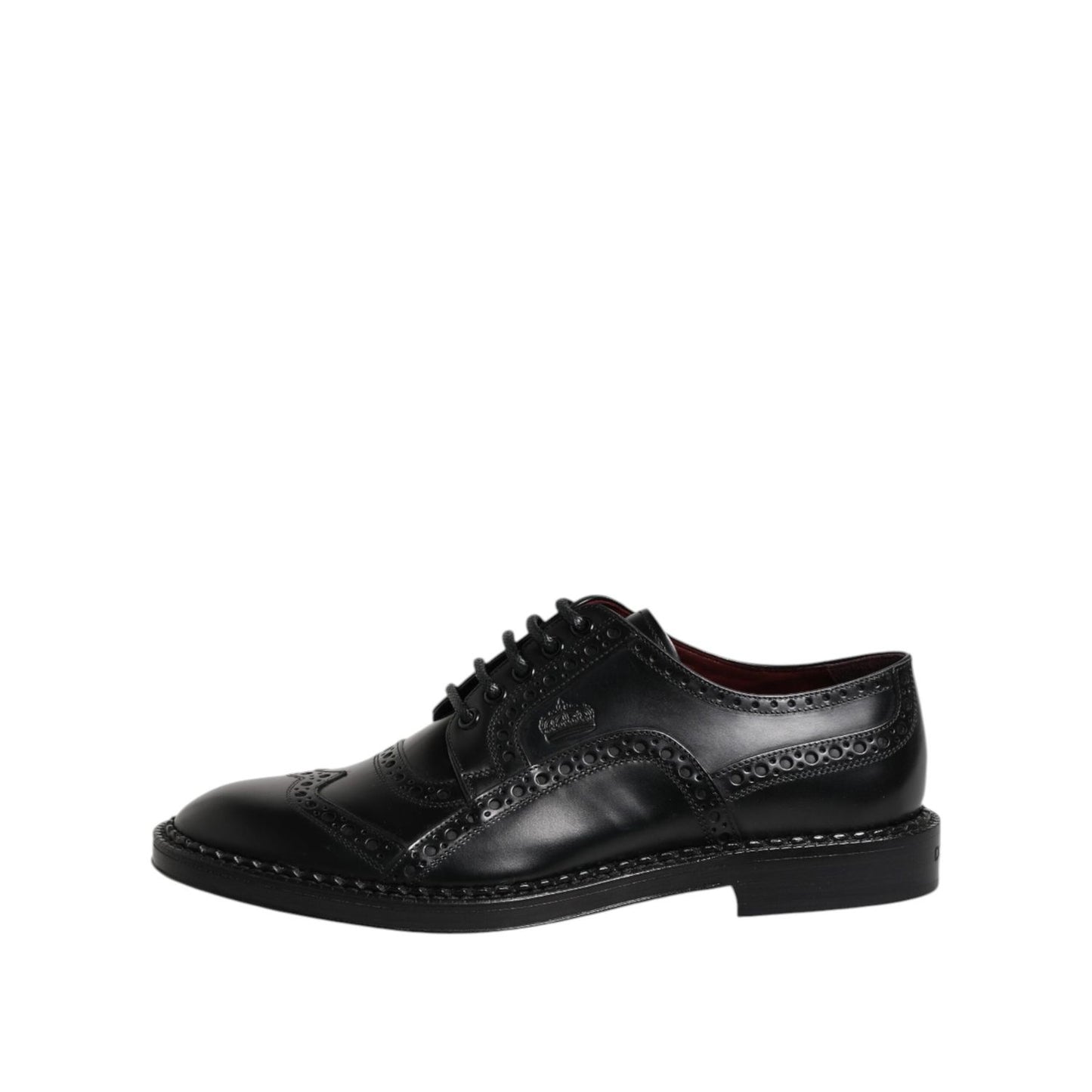 Dolce & Gabbana Black Calf Leather Derby Formal Dress Shoes