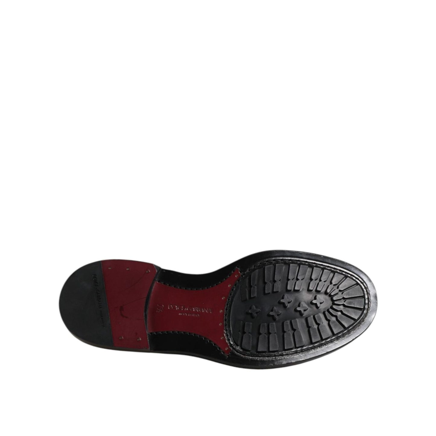Dolce & Gabbana Black Calf Leather Derby Formal Dress Shoes