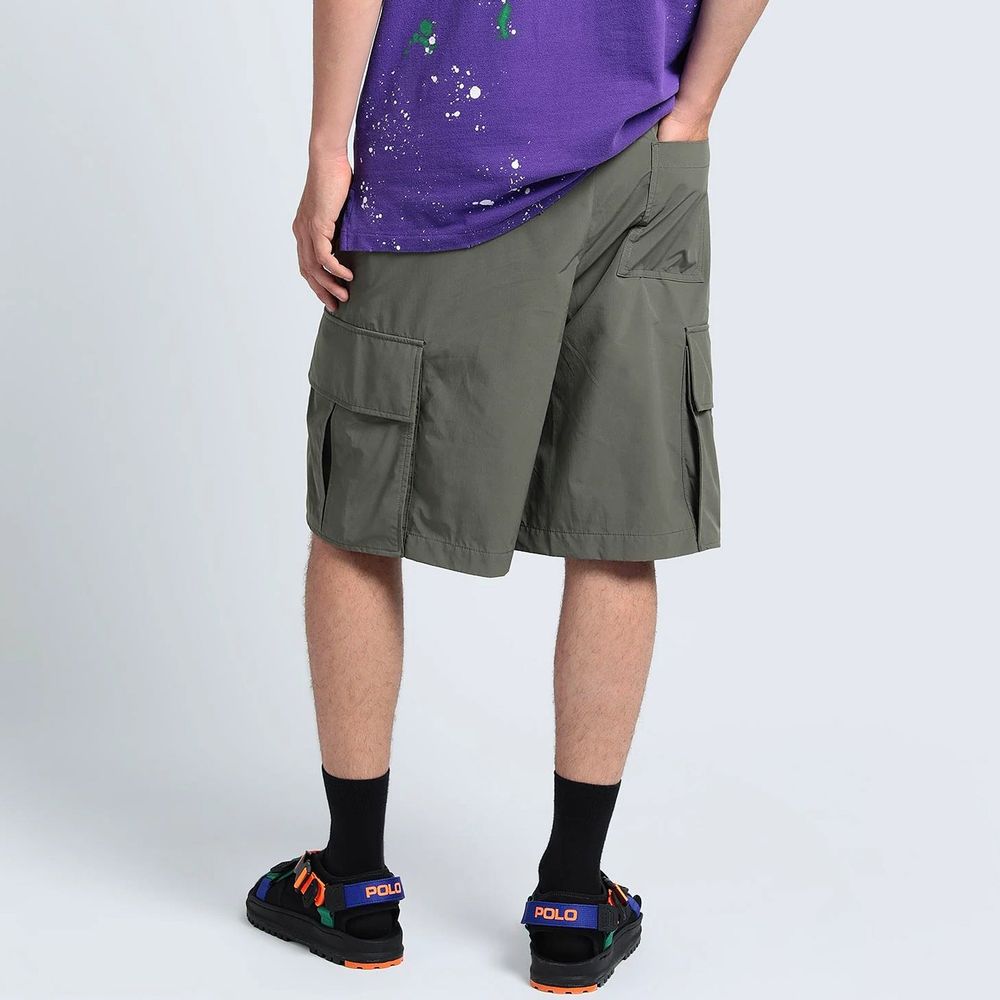 Off-White Green Polyamide Cargo Shorts