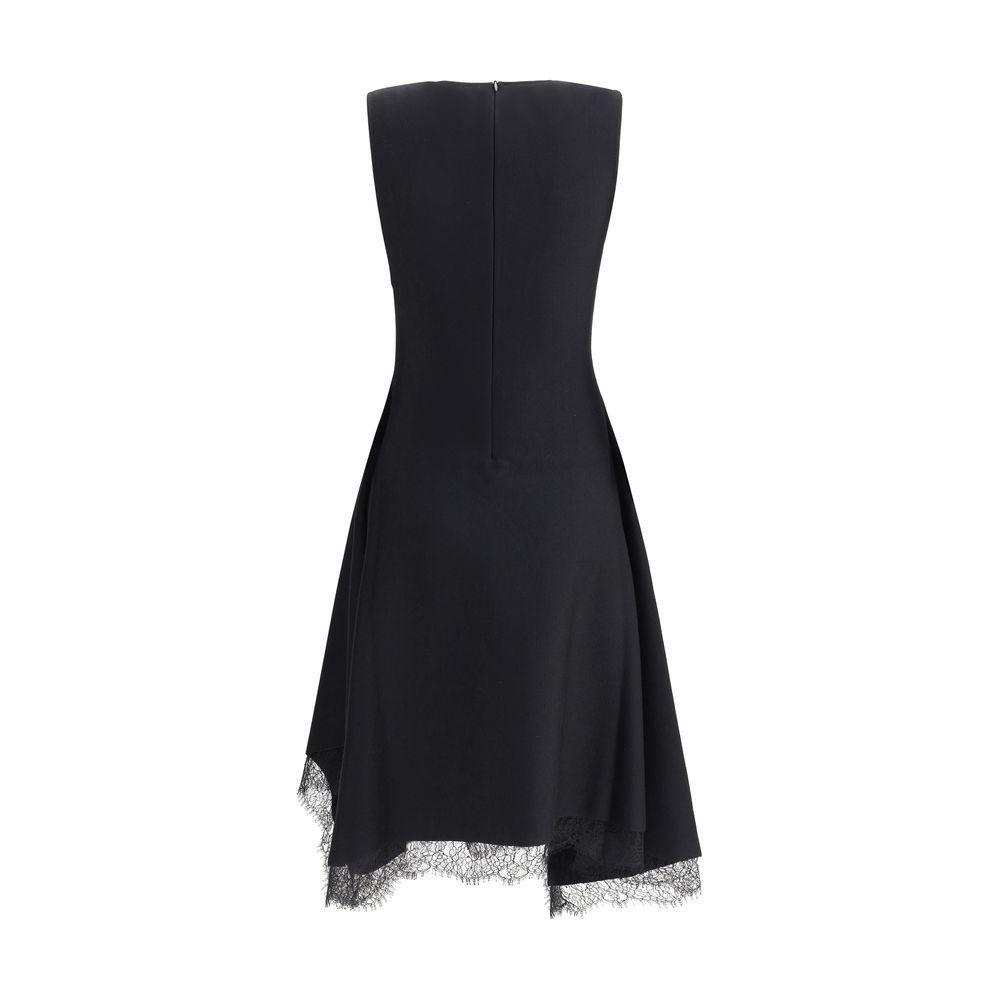 Alexander McQueen Asymmetric midi Dress AL-839750Q1BEG1010-M