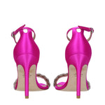 Stuart Weitzman Pink Satin Stiletto Heels Sandals