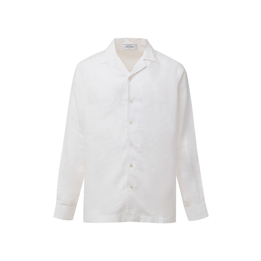 Gran Sasso White Linen Shirt GR-9480666-IT50 | L