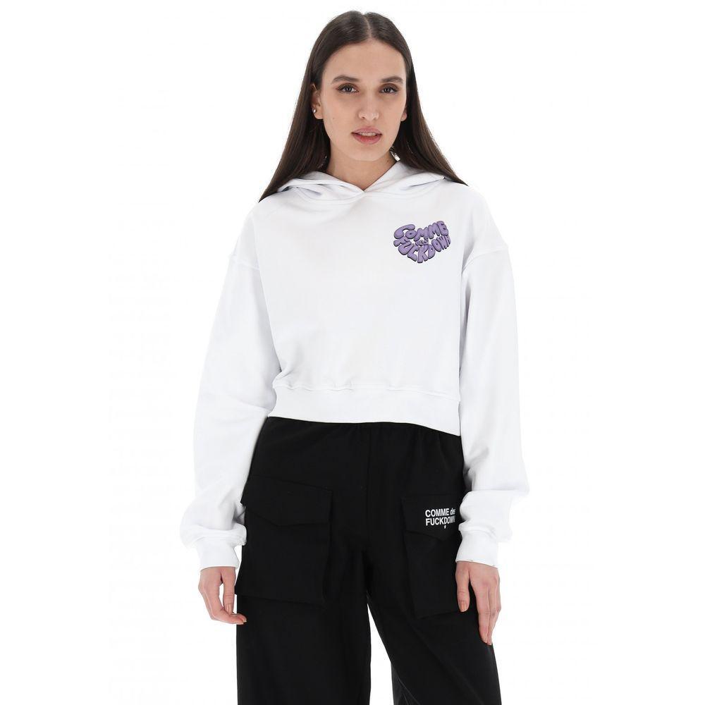 Comme Des Fuckdown White Cotton Sweater CO-15893-XS