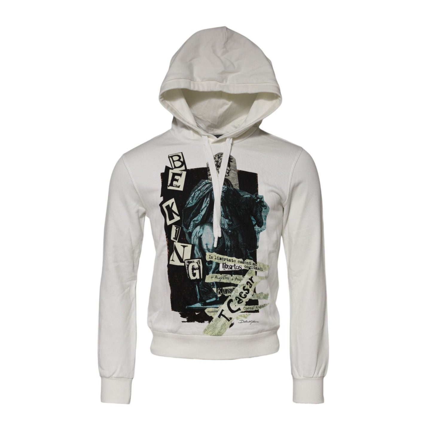 Dolce & Gabbana White King Caesar Hooded Sweatshirt Sweater TSH90754-44