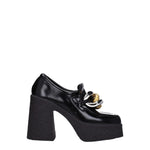 Stella McCartney Black Leather Platform Loafers ST-8547463528713-EU37/US7