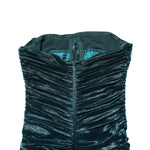 Dolce & Gabbana Green Silk Satin Fitted Strapless Dress DR281063-36