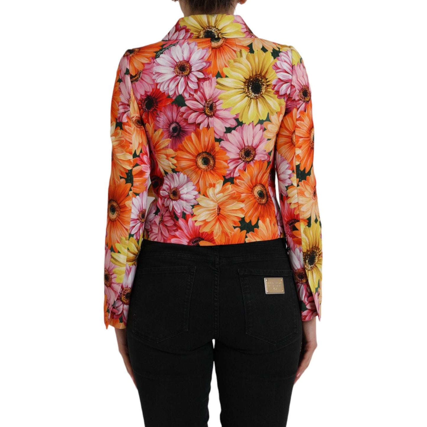 Dolce & Gabbana Multicolor Daisy Print Floral Fantasy Jacket JKT3811-36