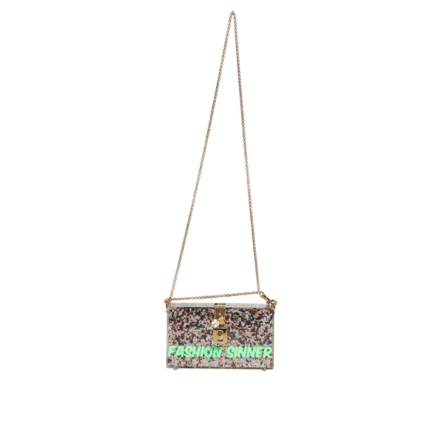 Dolce & Gabbana Multicolor PurseBox Fashion Sinner Glitter Crossbody Bag BAG4720