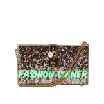 Dolce & Gabbana Multicolor PurseBox Fashion Sinner Glitter Crossbody Bag BAG4720
