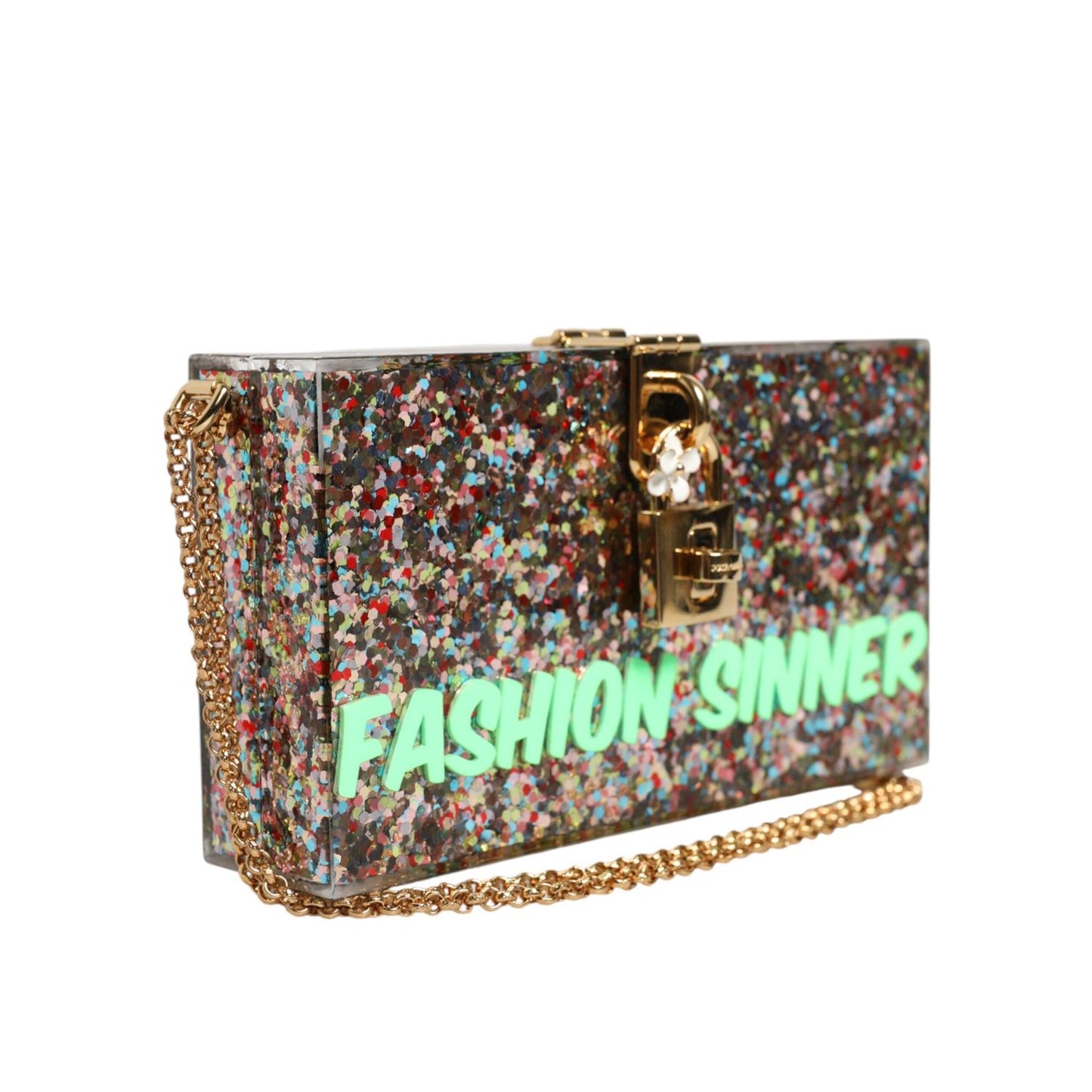 Dolce & Gabbana Multicolor PurseBox Fashion Sinner Glitter Crossbody Bag BAG4720