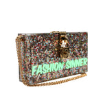 Dolce & Gabbana Multicolor PurseBox Fashion Sinner Glitter Crossbody Bag BAG4720