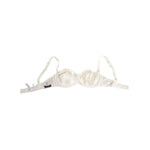Dolce & Gabbana White Silk Satin Balconnet Lingerie Bra Underwear