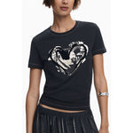 Desigual Black Cotton Women T-Shirt DE-39731-XS