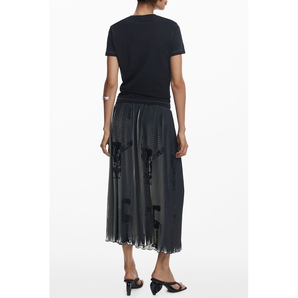 Desigual Black Cotton Women T-Shirt DE-39731-XS