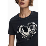 Desigual Black Cotton Women T-Shirt DE-39731-XS