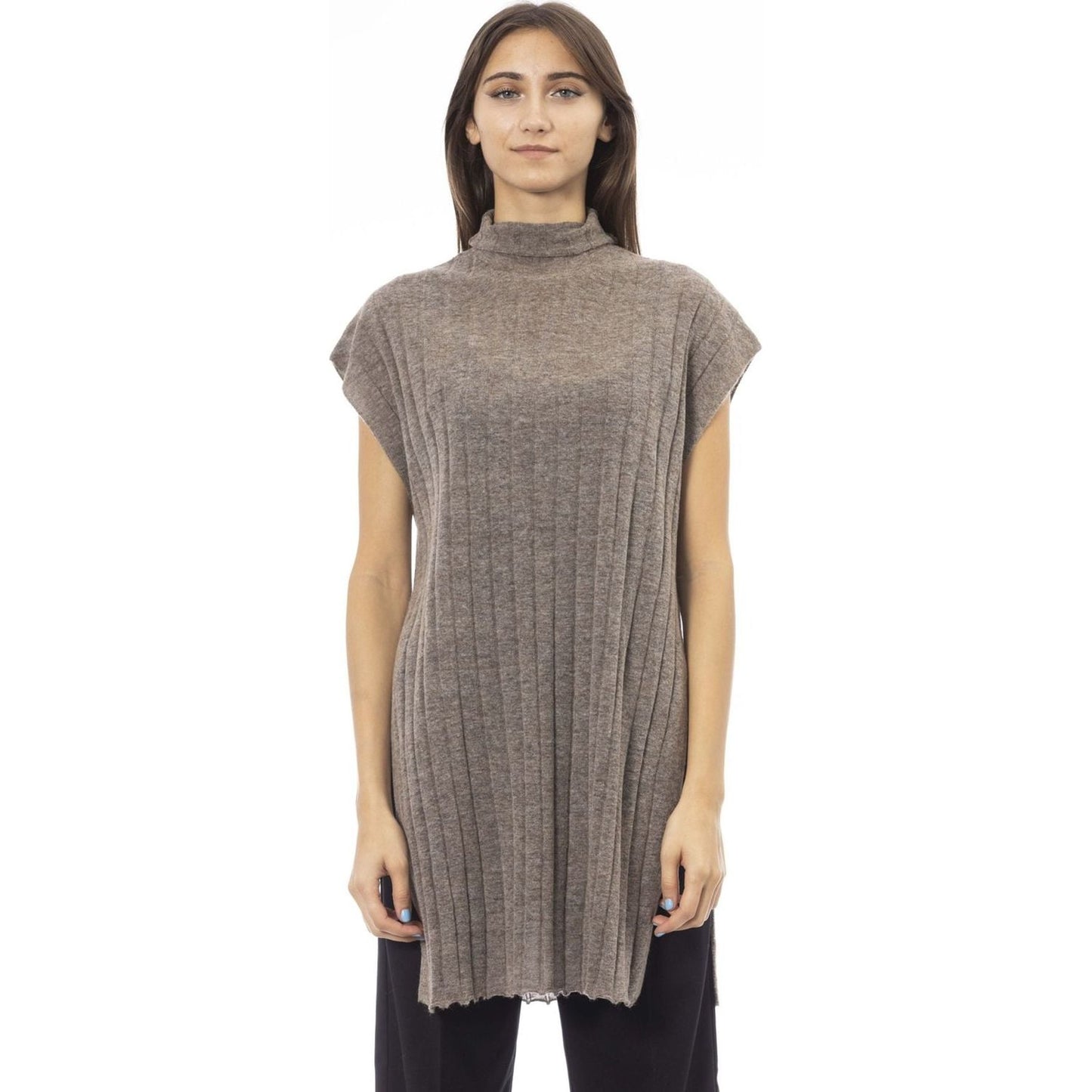 Alpha Studio Sweaters AD8605H_5182GREIGE:401218