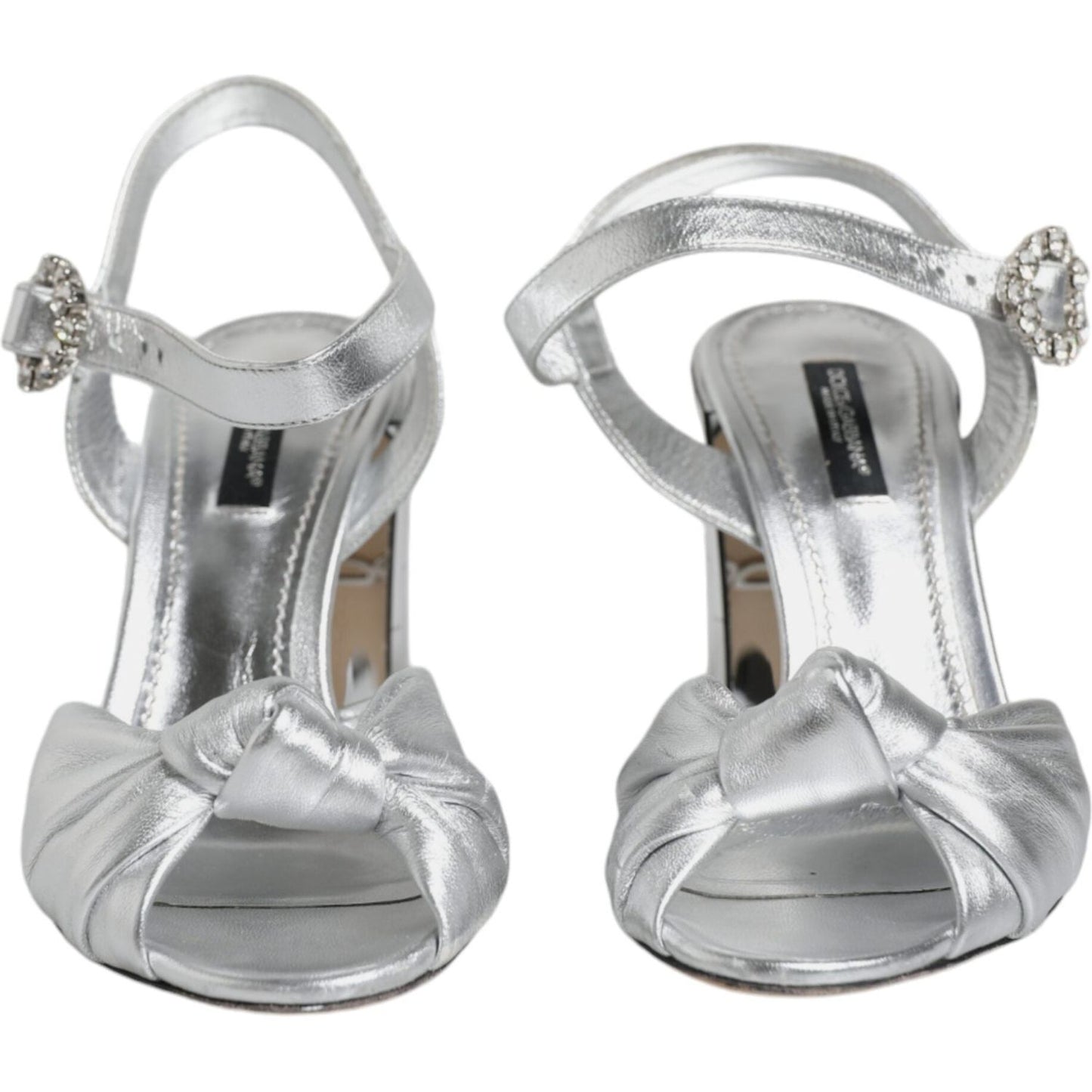Dolce & Gabbana Silver Mirror Heels KEIRA Sandals Shoes LA11780-37