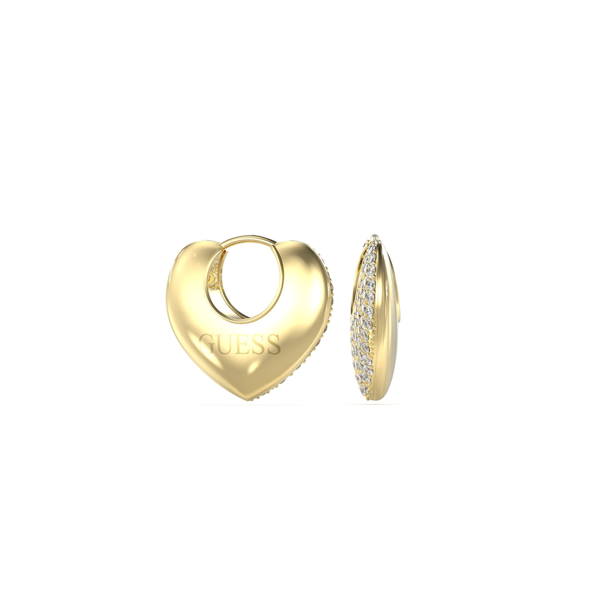 GUESS JEWELS JEWELRY Mod. JUBE05207JWYGT-U gold heart-shaped earrings