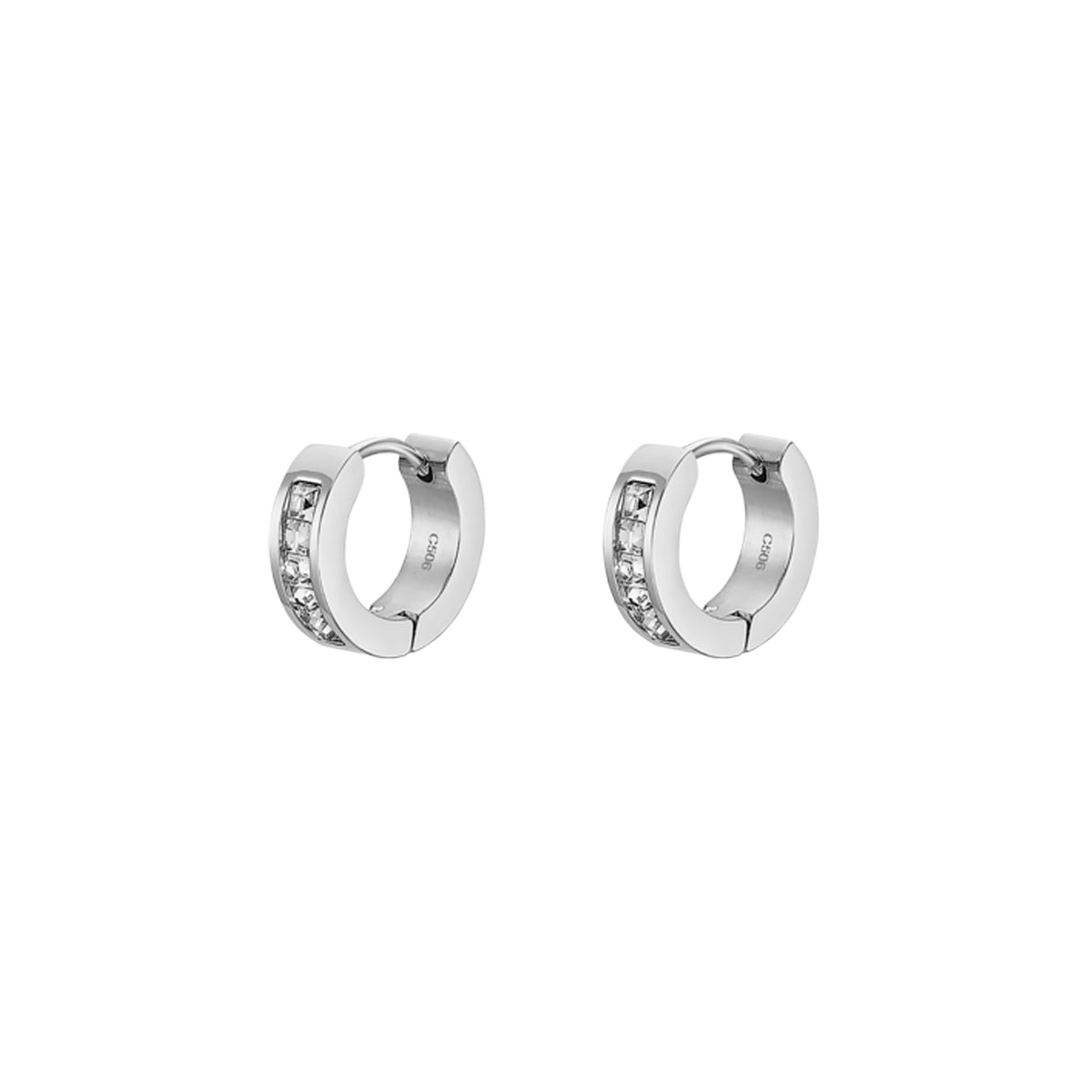 Silver hoop earrings by LOTUS JEWELS JEWELRY Mod. LS2437-4/1, featuring a sleek and modern design