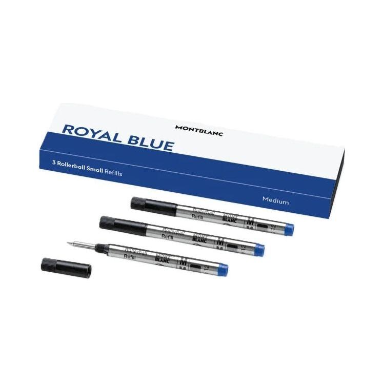 MONTBLANC Mod. ROYAL BLUE - REFILLS ROLLER BALL PEN - SMALL - 3 PCS FASHION ACCESSORIES