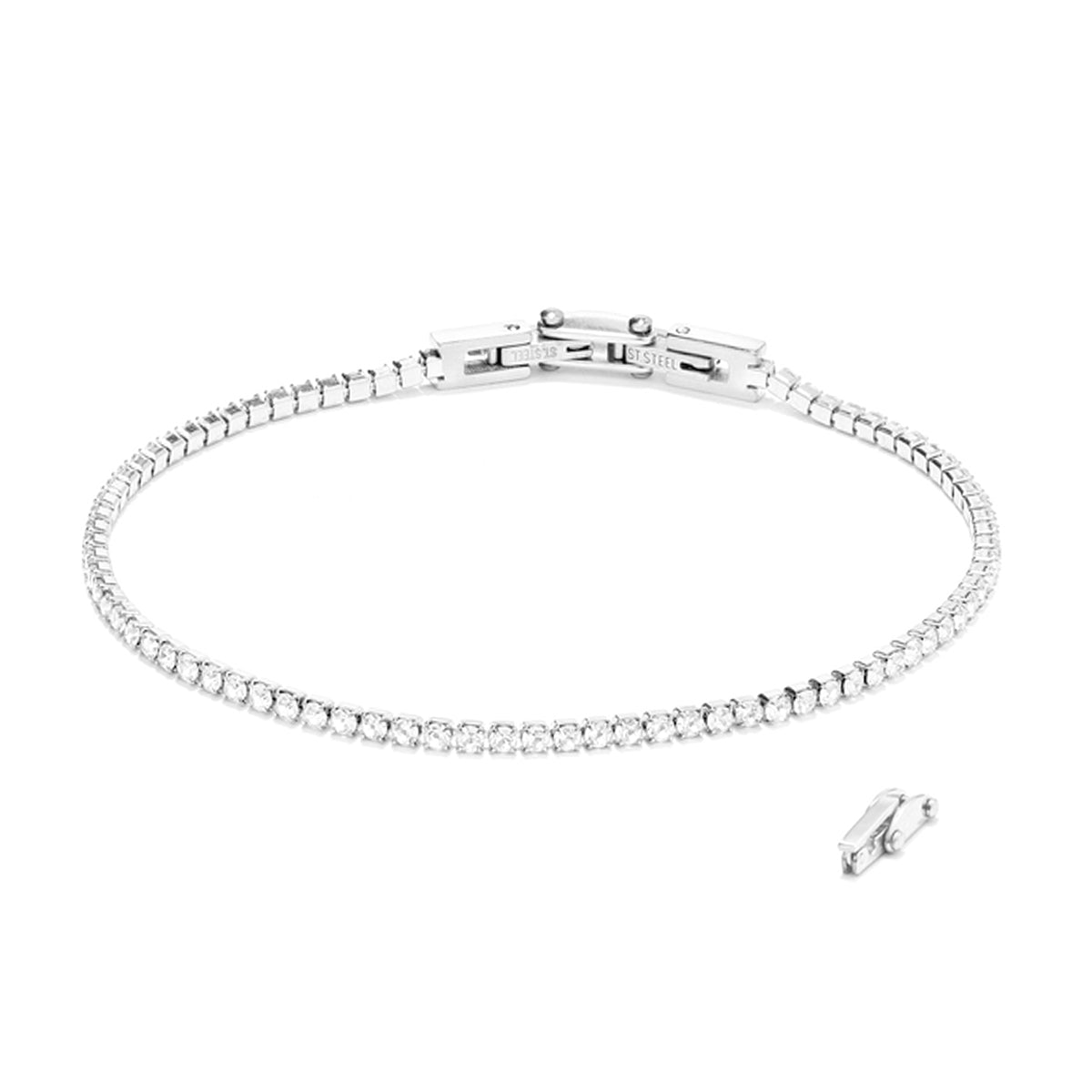 RADIANT JEWELS JEWELRY Mod. RH000008 features a delicate silver bracelet with a secure clasp, perfect for elegant occasions.