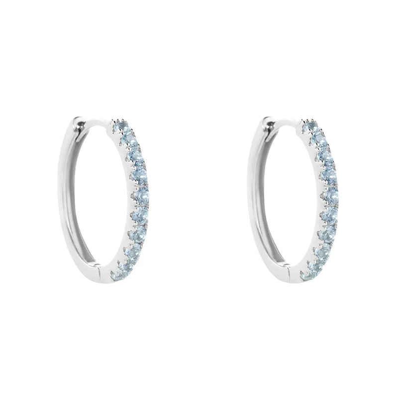 STROILI Mod. 1682423 elegant silver hoop earrings adorned with sparkling stones, perfect for adding a touch of glamour to any outfit.