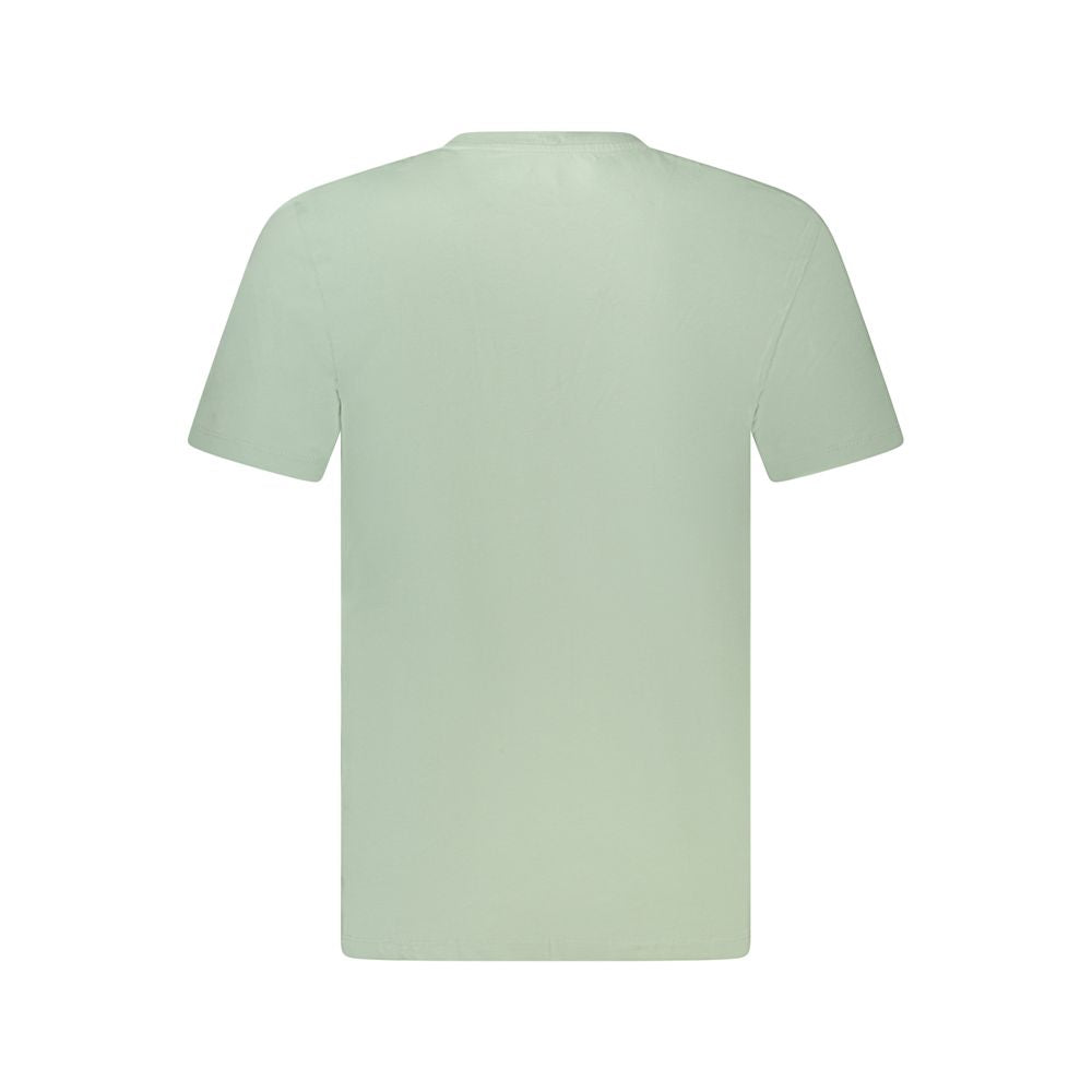 Timberland Green Cotton T-Shirt, regular fit, short sleeve, crew neck, organic material, back view