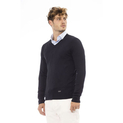 Baldinini Trend Blue Cashmere Sweatshirt