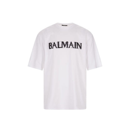 Balmain White Cotton T-Shirt