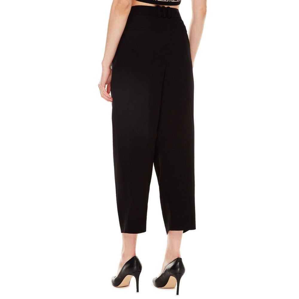 Balmain Black Viscose Casual Pants