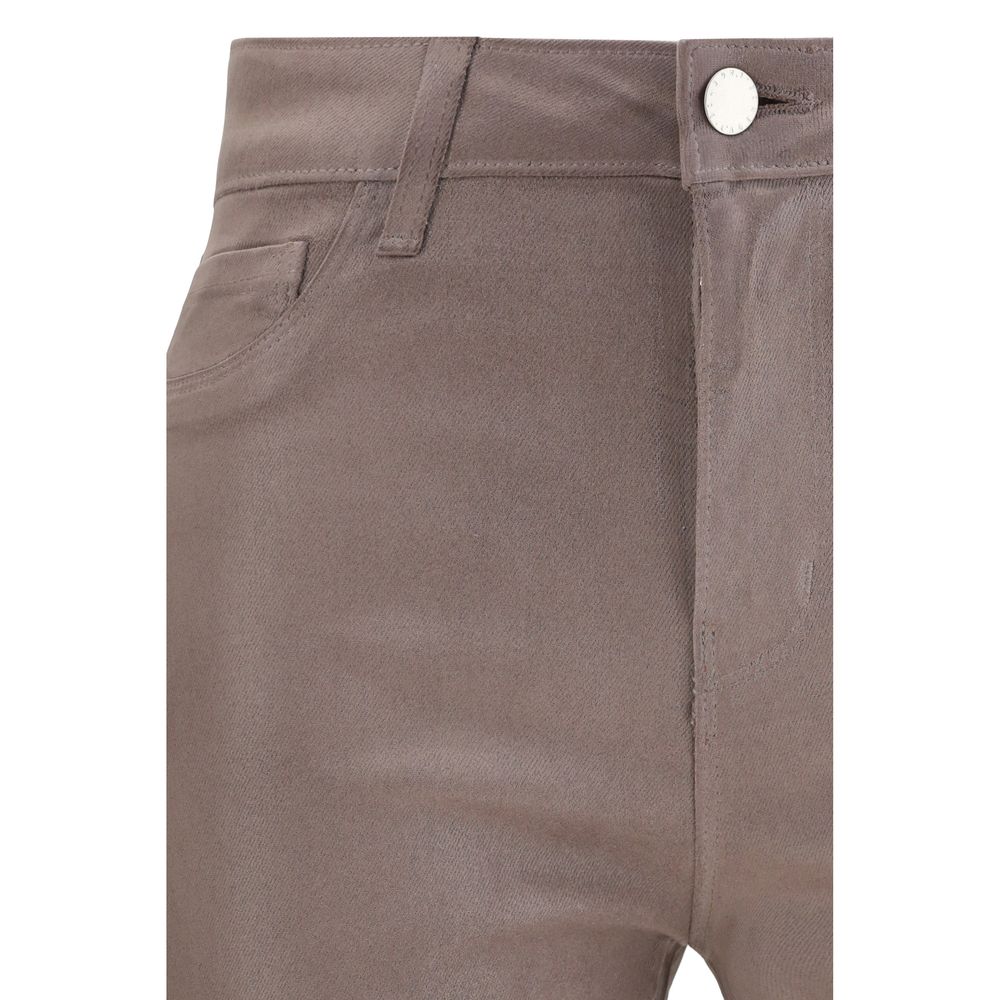 L'Agence Beige Cotton High-Waisted Jean