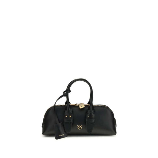PINKO Black Calf Leather Bos Taurus Handbag 1728,72470364320,Bags,Black,Handbags - Bags,New with tags,PINKO,Women