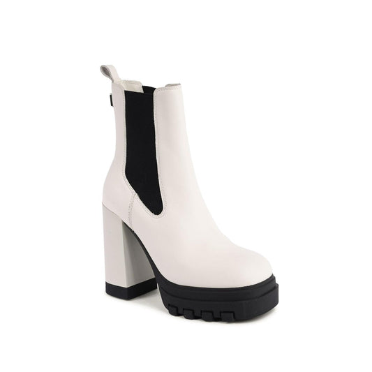 Tommy Hilfiger White Leather Ankle Boots