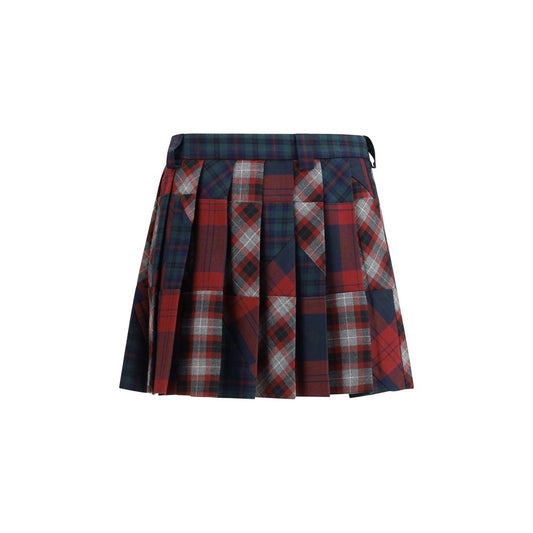 Miu Miu Multicolor Wool Mini Skirt