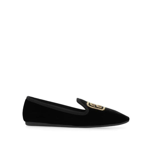 Miu Miu Black Fabric Ballet Flats